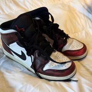 Nike Jordan 1 Red and Black High-Top Sneakers